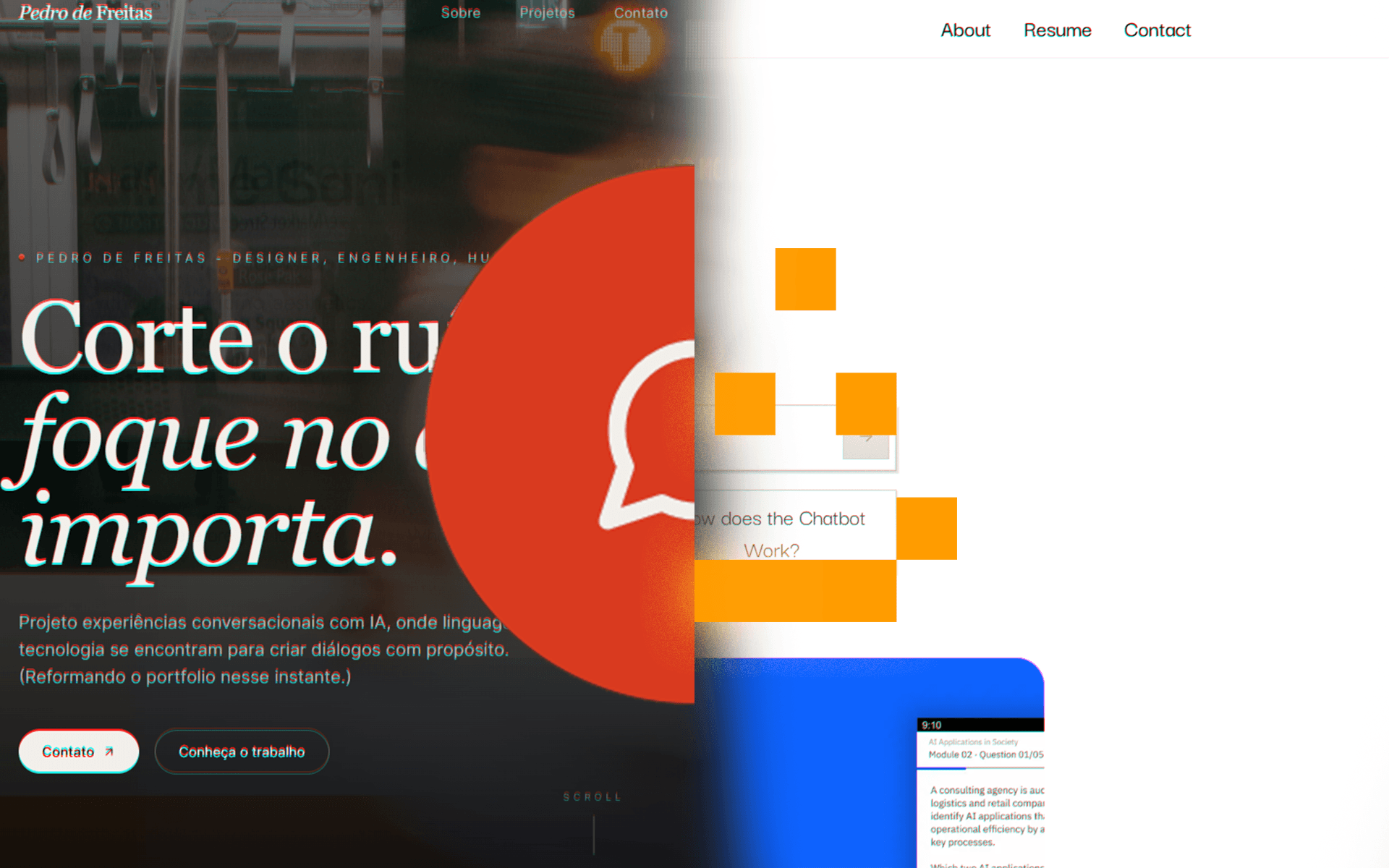 Portfolio live corner chat product demo